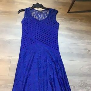 Blue lace dress fro weddings, prom or other formal events.